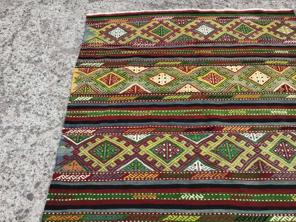 Area rugs 6x10, large rug, rug for kitchen, Anatolian rug, Kilim carpet