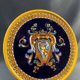 Gien earthenware trivet with Italian Renaissance decor