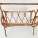 Porte-revues en rotin vintage