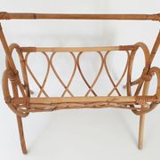 Vintage rattan magazine holders