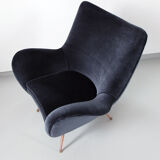 Sculptural armchair of Melchiorre Bega of 1955