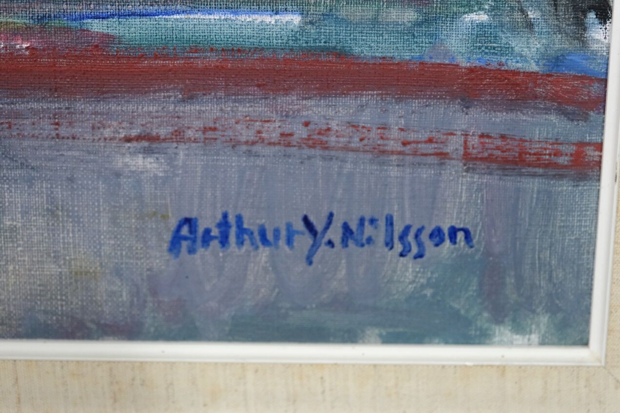 Arthur Yngve Nilsson, Swedish Modern Painting, 1960s, Oil on Canvas