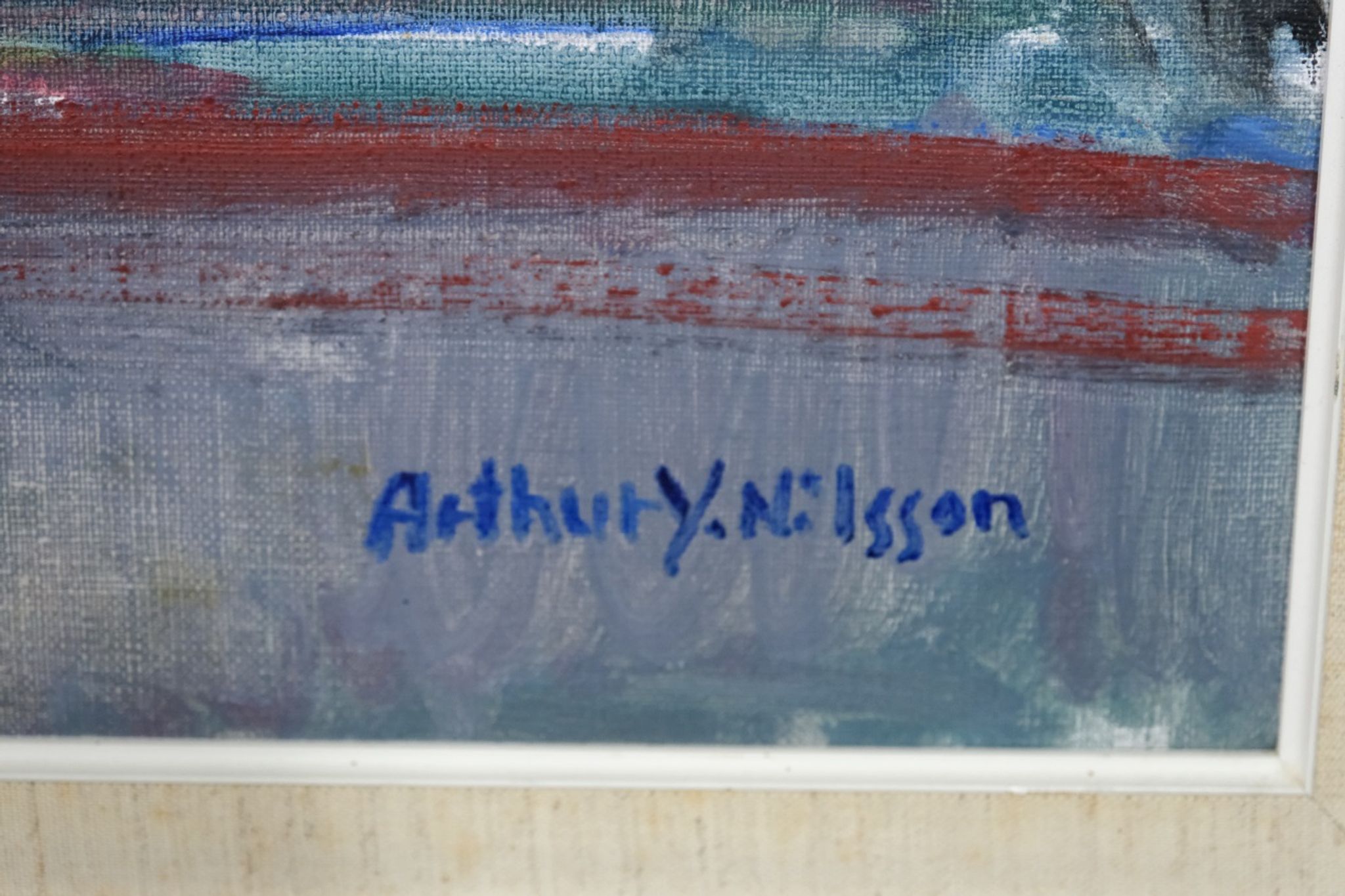 Arthur Yngve Nilsson, Swedish Modern Painting, 1960s, Oil on Canvas