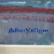 Arthur Yngve Nilsson, Swedish Modern Painting, 1960s, Oil on Canvas