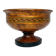 Grand Tour bowl with pedestal made of veined beech, inlays, England, 19th century