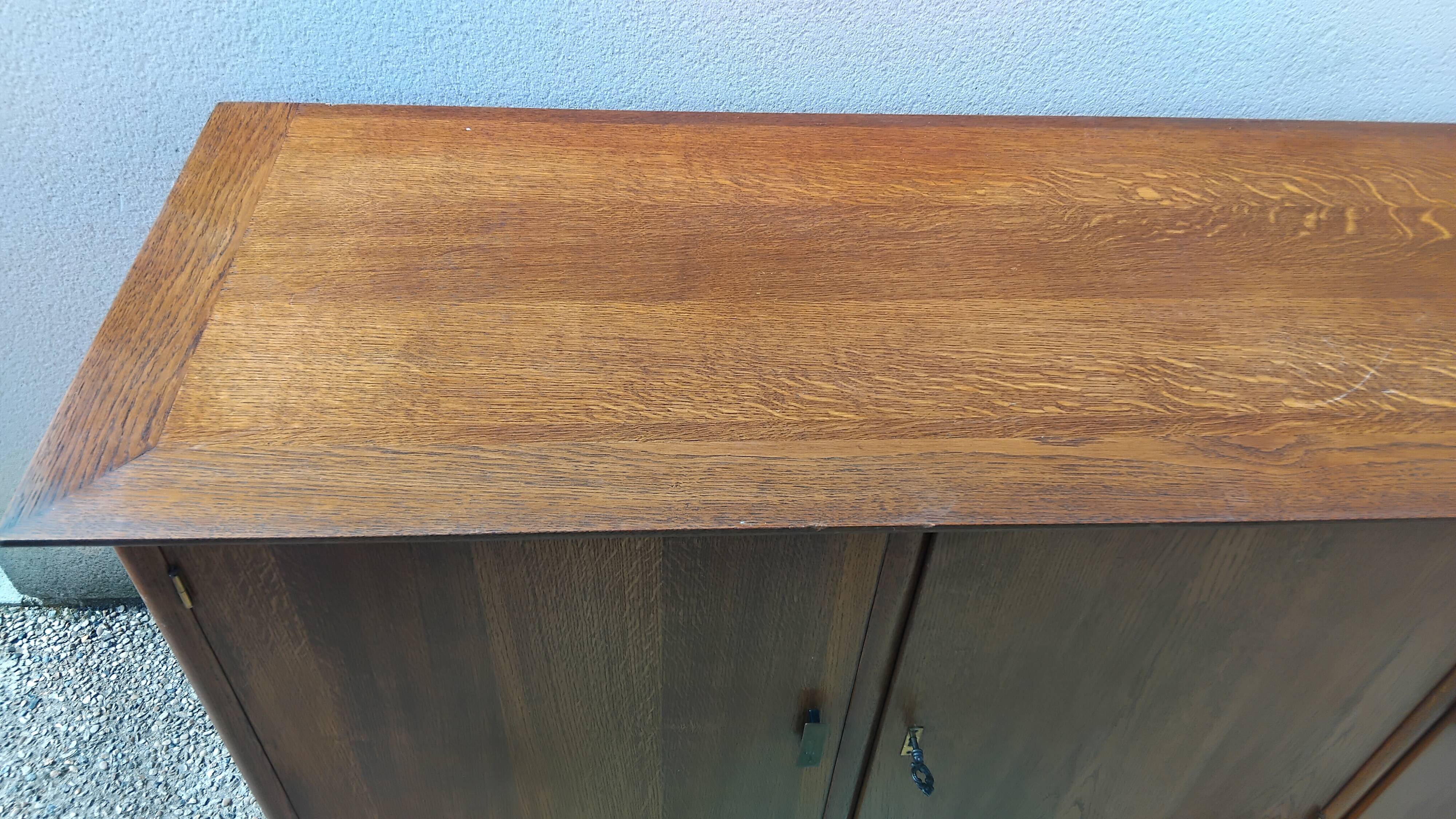 Buffet bas enfilade vintage pieds compas année 50 60