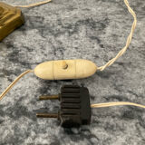 Bronze and glass paste swan neck lamp from the 1960s.