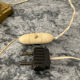 Bronze and glass paste swan neck lamp from the 1960s.