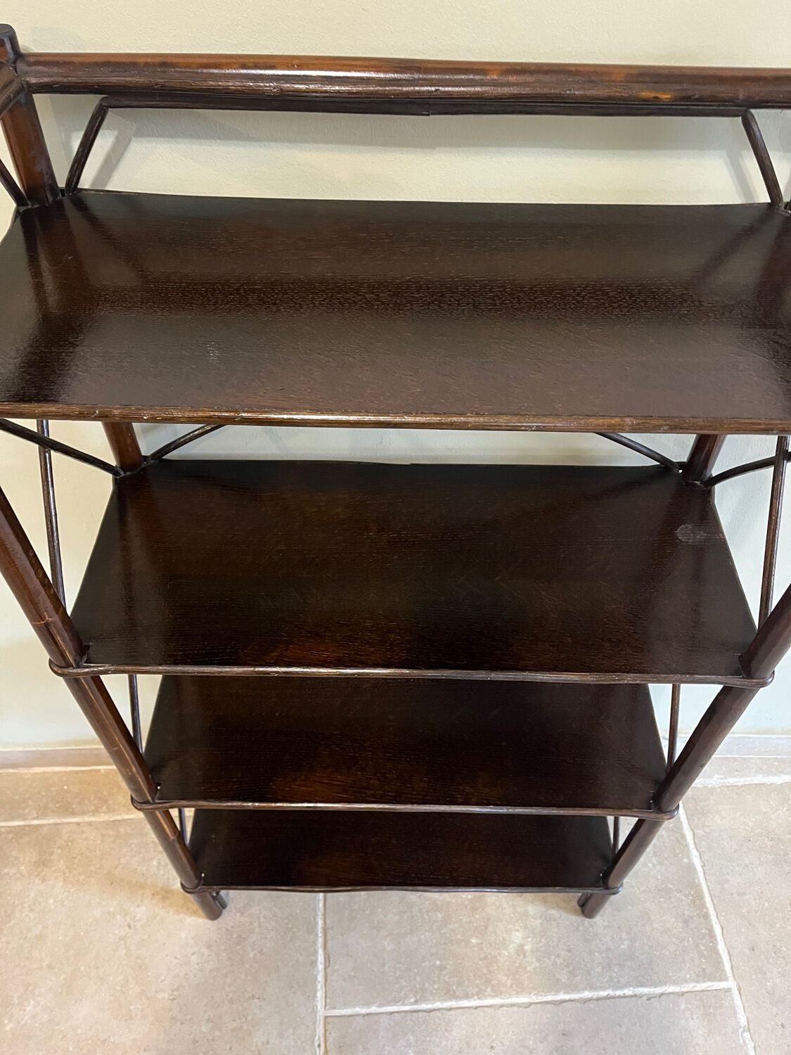 Vintage rattan shelf