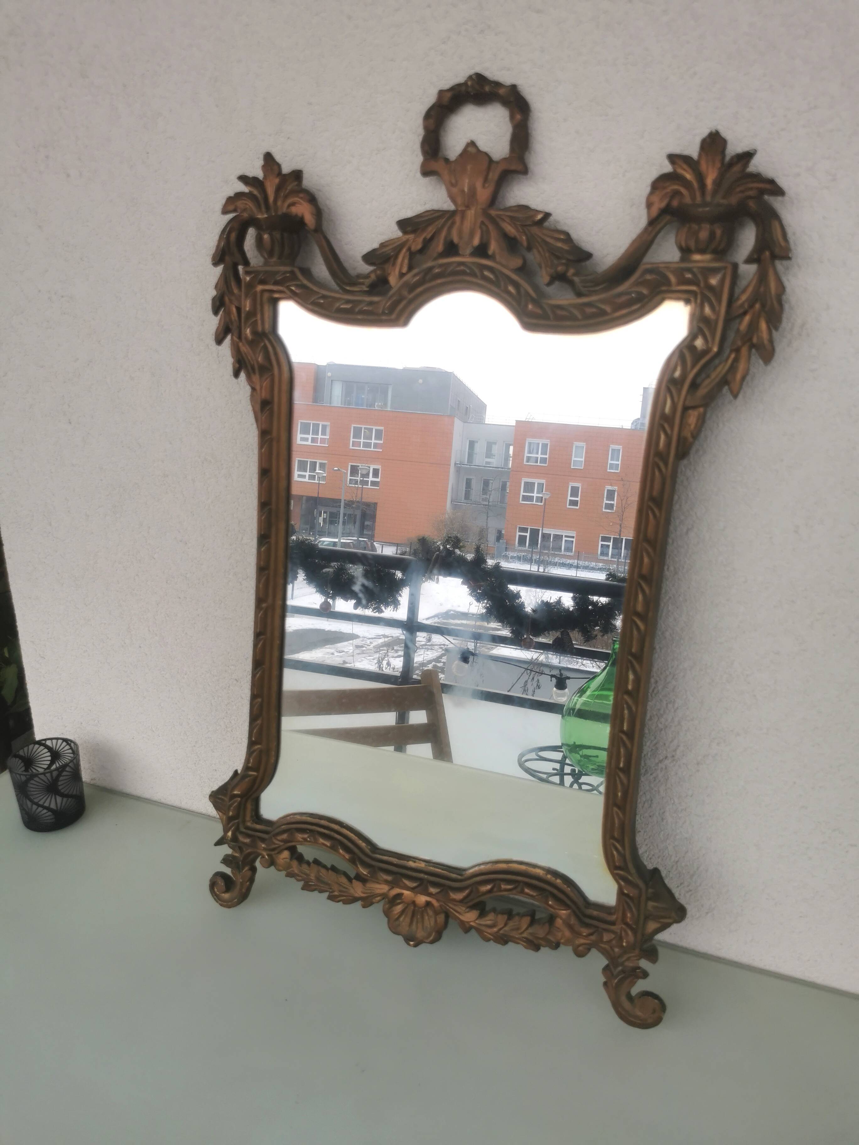 Vintage resin gold mirror