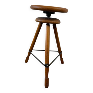 Tabouret d'atelier vintage - bois