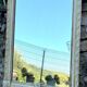 18th century painted wooden mirror