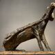 Sculpture animalière, chien en grès émaillé, 1960