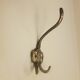 Vintage brass wall coat rack