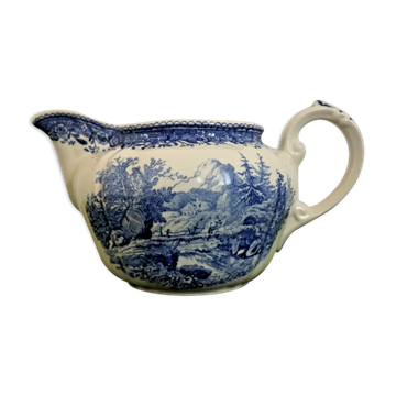 Pot à lait vintage Villiroy & Boch Burgenland en bleu et blanc estampillé 3488