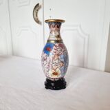 Petit Vase Cloisonné avec base en bois d'ébène