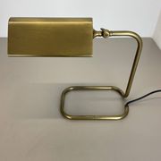 Lampe de table cubique moderniste en laiton et métal par Florian Schulz, Allemagne, années 1970