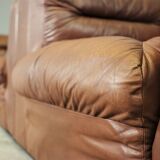 Cognac leather armchairs by BL Arredamenti, 1970s, set of 4