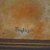 Large oil painting on canvas, unknown Danish artist, late 1800s.