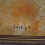 Large oil painting on canvas, unknown Danish artist, late 1800s.