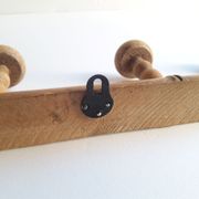 Porte manteau mural bois 5 patères