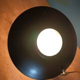 Loft bedside desk lamp wood metal saucer