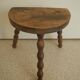 pair of wooden stools rustic vintage country decor