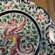 Plate / Ashtray in Massé Frères Earthenware - Relief Decoration of Dragon and F