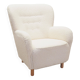 White armchair, Scandinavian design, production: Denmark