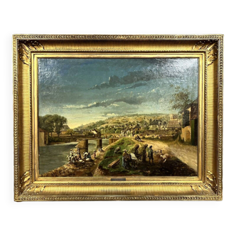 French school late 19th century: oil painting on canvas, napoleon iii period