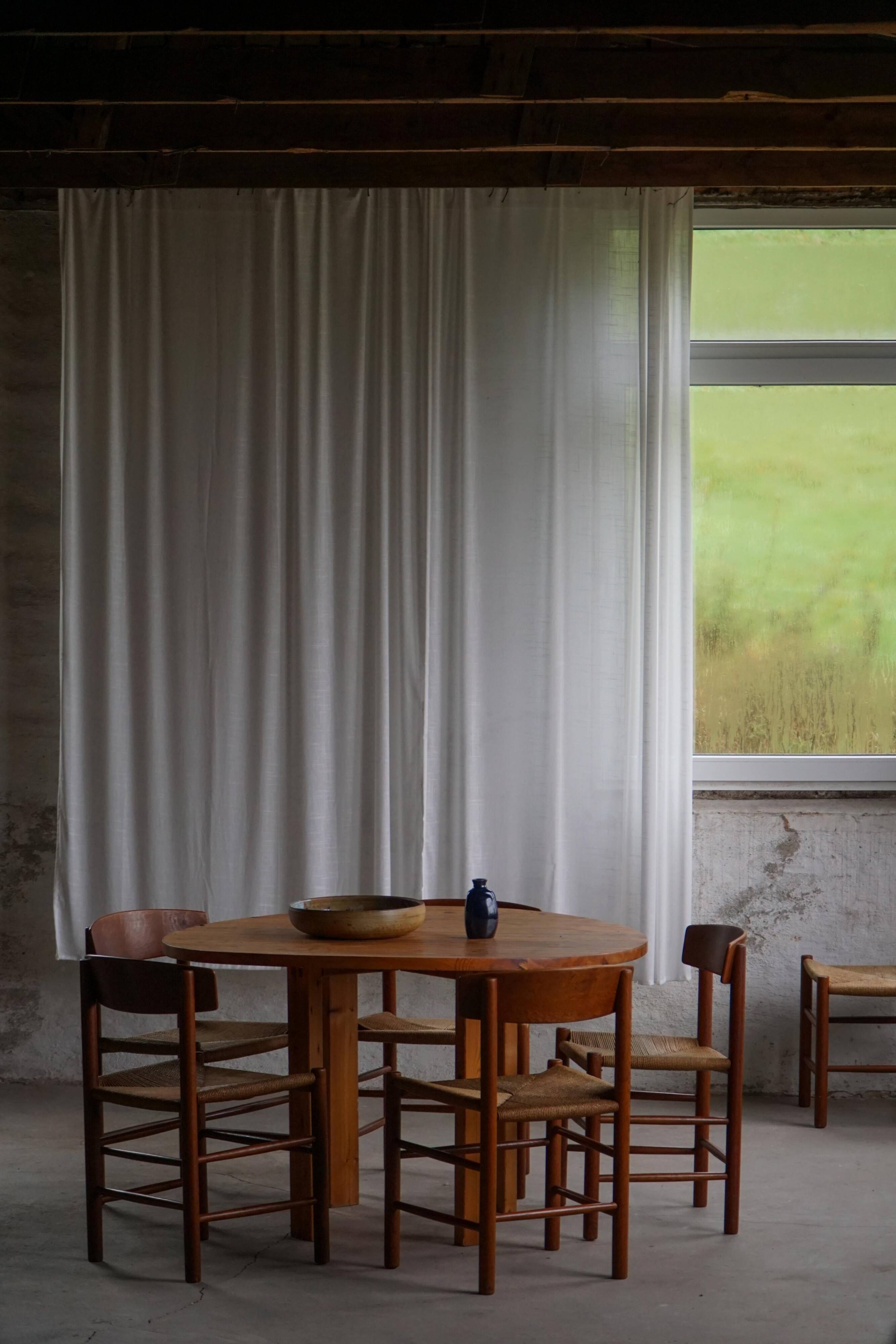 Set of 6 'Folkestole' J39 dining chairs by Børge Mogensen in oak, FDB Møbler, 1950s.