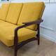 Vintage teak reupholstered Scandinavian canapé