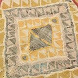 Tapis Kilim turc vintage rouge et vert 4x7 135x210 cm SK 2239