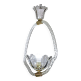Petite Art Deco Pendant Chandelier by Ercole Barovier, 1940s