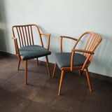 Pair of Scandinavian style armchairs, Antonin Suman, for Ton, Czech, 70s