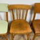 4 mismatched bistro chairs