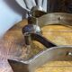 Brutalist wrought iron candlestick pair