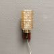 Small, stylish wall lamp with rosewood suspension and hard pressed glass