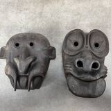Pair of Asian theater masks