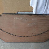 Bevelled mirror in wrought iron 92x48cm