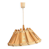 Suspension en bois et tissu, années 60