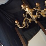 Bronze chandelier "framon" with 9 lights.