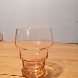Suite of 6 liqueur glasses years 50 - 60. Pink tones