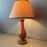 Small table lamp in old turned wood