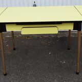 Yellow Formica Table 2 Extensions 1 Vintage Drawer