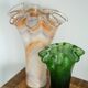 Vintage Murano vase in dark green glass, Italy, 2000s