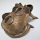 Sculptural frog brass vintage African art