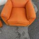 Pair of vintage orange club chairs