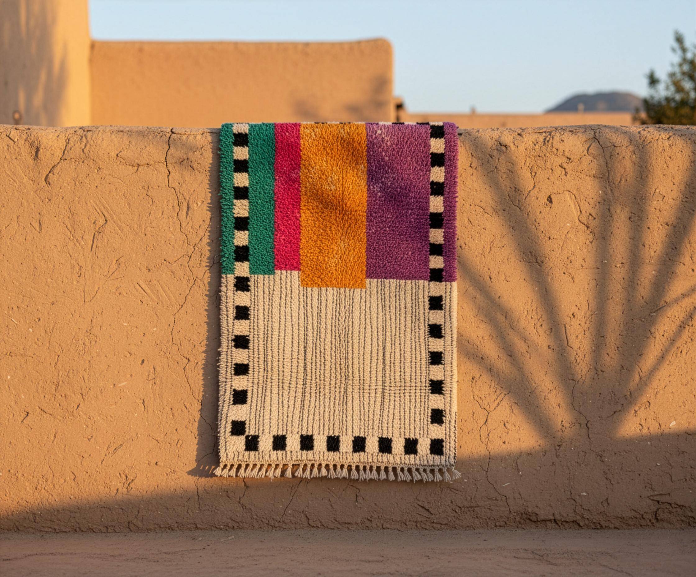 Unique handmade Berber rug 3x2 m