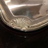 Silver metal serving tray